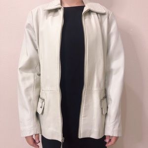 Jones New York leather coat jacket
